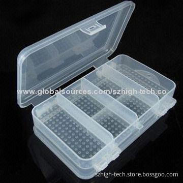 Plastic semi-transparent box with two sides